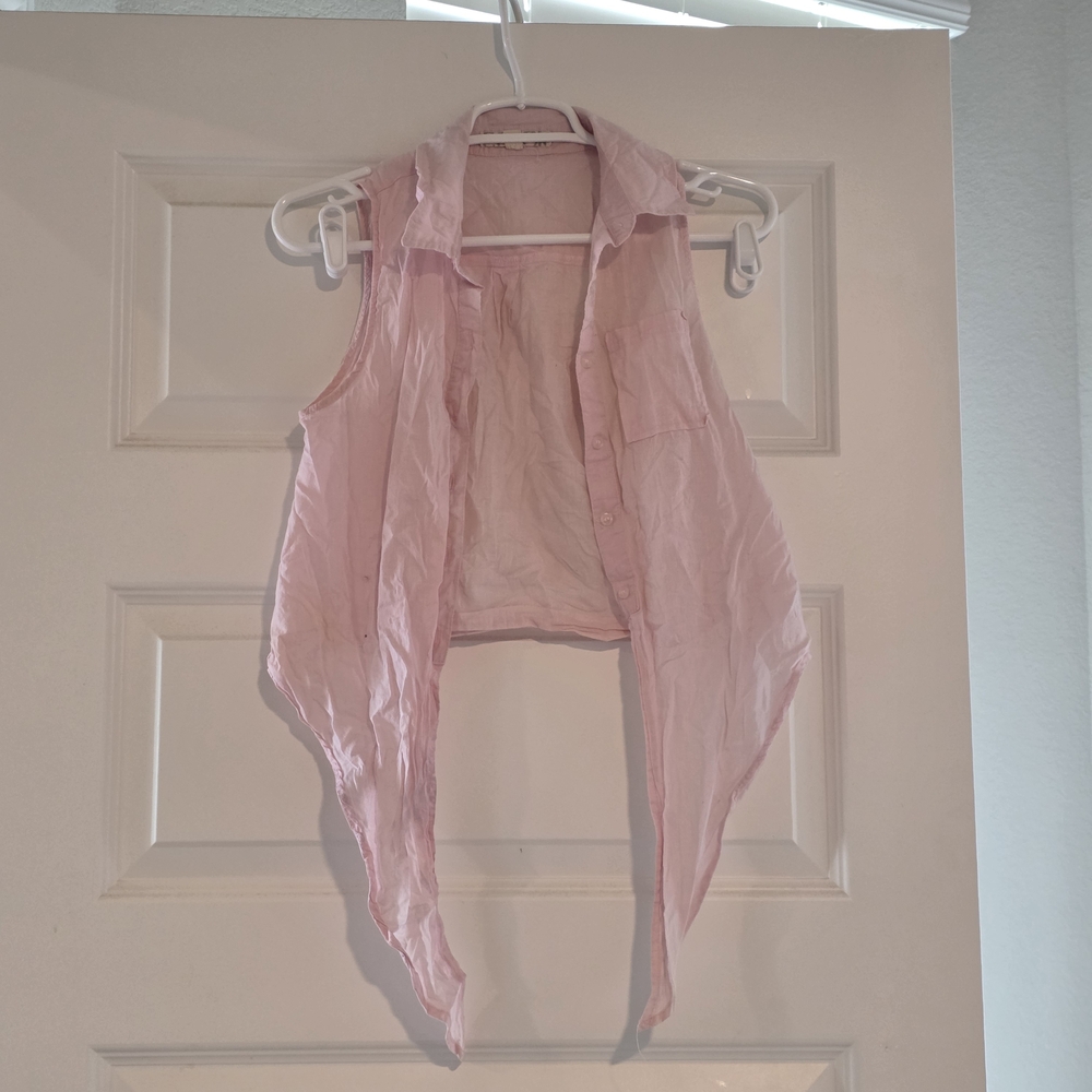 COS Pink Sleeveless Crop Top